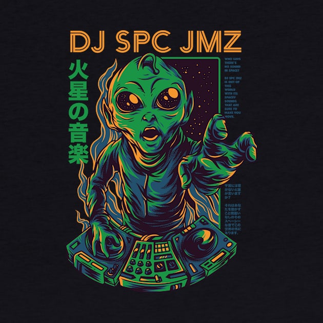 DJ SPC JMZ // Alien DJ // Funny Martian Disc Jockey by SLAG_Creative